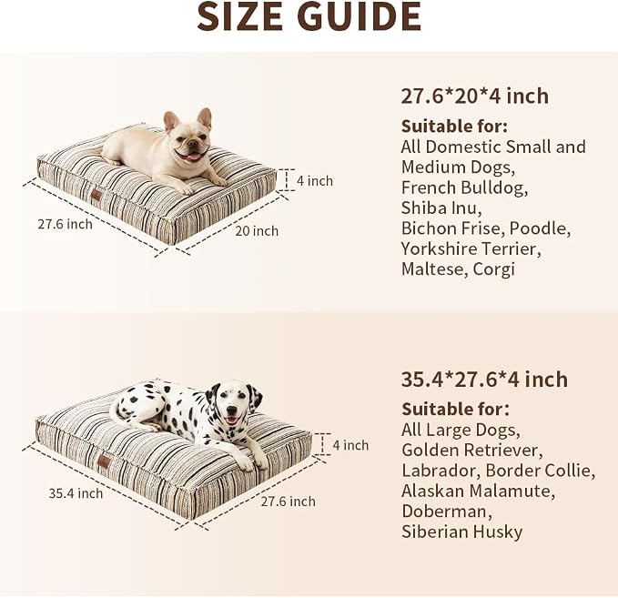 SOMAHE 4 Inch Orthopedic Dog Bed for Crate, 27 x 20 Inch, Black Chenille | Washable Removable Cover, Waterproof Inner Liner, Non-Slip Bottom, Orthopedic Dog Crate Mattress for Medium & Large Dogs