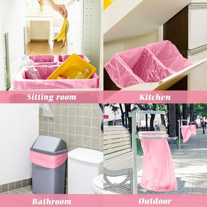 8 Gallon 200 Counts Clear Colorful Trash Bags Kitchen Garbage Bags by Teivio