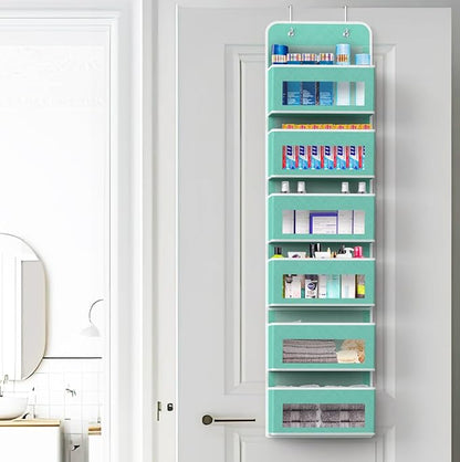 Simple Houseware 6 Clear Window Pocket Over Closet Door Storage Hanging