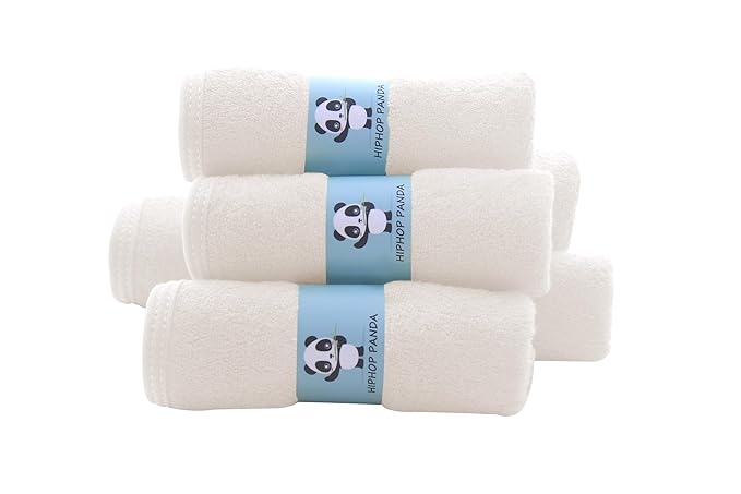 HIPHOP PANDA Baby Washcloths, Rayon Made from Bamboo