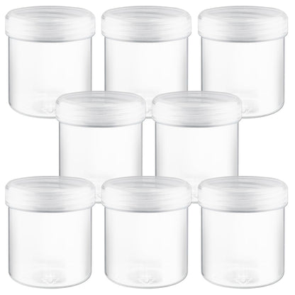 BOSMIOW 150ml/5oz HDPE Wide Mouth Cream Jar Plastic Storage Container for Thick Lotions,Toiletries,Salves,Creams,Homemade Crafts