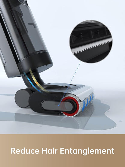 DREAME H12 PRO Wet Dry Vacuum Cleaner, Cordless Vacuum Mop All in One, Smart Floor Cleaner for Hard Floor, One-Step Edge to Edge Cleaning with Hot Air Drying