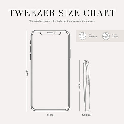 Tweezerman Stainless Steel Slant Tweezer - Eyebrow Tweezers for Women and Men (Platinum Silver)