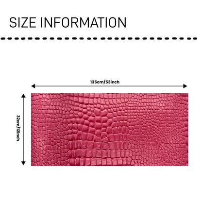 Embossed Alligator Synthetic PU Fabric, 12 x 54 inch Crocodile Vinyl Faux Leather Sheets for DIY Crafts Hair Bows Bags Handicrafts-Dark Green