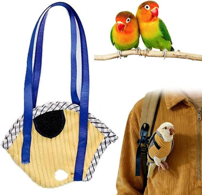Portable Bird Traval Carrier Bag, Ultra-Soft Bird Diaper Flight Suit for Small Medium Parrots, Escape Resistant Outdoor Harness Vest, for Daily Outdoor & Nail Trimming, Ideal Gift for Birds Lovers