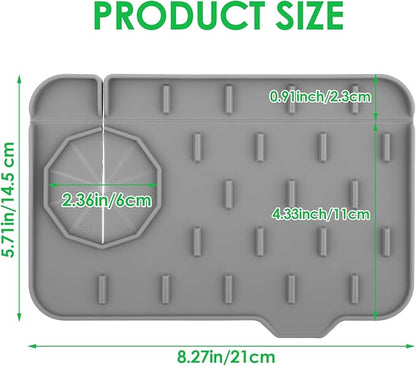 Sink Faucet Splash Guard Mat Silicone Soap Dish Pad Faucet Handle Drip Catch