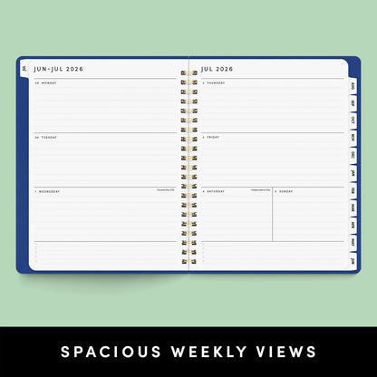 PAPERAGE Academic Planner, Weekly & Monthly Planner & Calendar, 12-Months, July 2026 - June 2027, (9.5" x 11"), School & Student Planning Agenda with Tabs, Bonus Pages & Inner Pocket, Pink