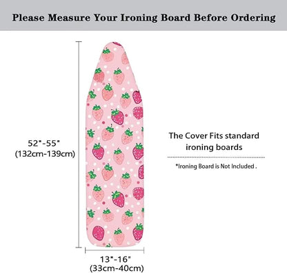 Strawberry Ironing Board Cover and Pad 15 X 54 Padding
