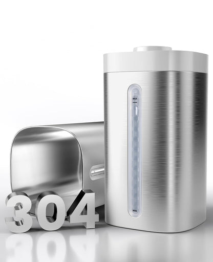 Jack & Rose Stainless Steel Humidifier, Easy to Clean, Dishwasher Safe, Cool Mist Humidifiers for Bedroom
