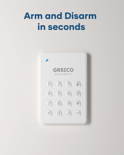 GRSICO 9-Piece Home Security System, WiFi Wireless Alarm System, 120dB Siren Alert, DIY Smart Security System for House and Apartment, Smart Life App Control, No Monthly Fee, 2.4GHz WiFi
