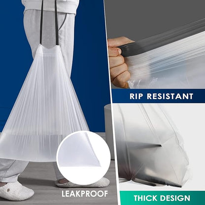 5 Gallon 80 Counts Strong Drawstring Trash Bags Garbage Bags by RayPard