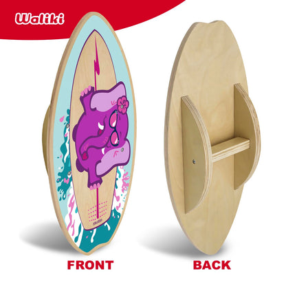 WALIKI Wood Balance Board | Ages 3-8 | Toddlers and Kids | Pink