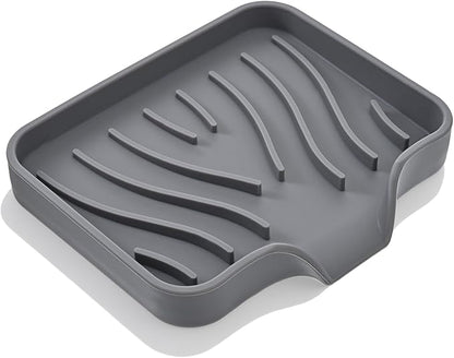 Grevosea Sponge Holder for Kitchen Sink, Silicone Dish Sponge Holder