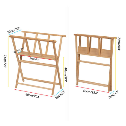 MEEDEN Folding Art Print Rack - Beechwood Art Storage Rack - Artist Storage and Display Rack for Canvas Art Prints Panels Posters Art Gallery Shows