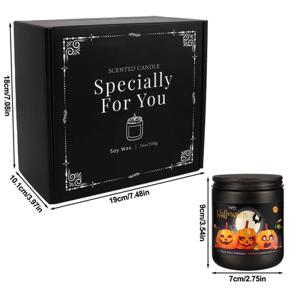 4 Pack 8Oz Halloween Scented Candles for Home Scented Aromatherapy Candles, Soy Wax Autumn Candle Gift Set for Women Men，Home Decoration，Themed Party Decor