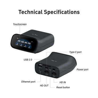 GL.iNet Comet Pro (GL-RM10) Remote KVM Over Wi-Fi, Dual Band Wi-Fi 6, 4K@30FPS Passthrough, Touchscreen, 32GB eMMC,Tailscale Support Remote Access and ATX/fingerbot for Disaster Recovery, Home Office