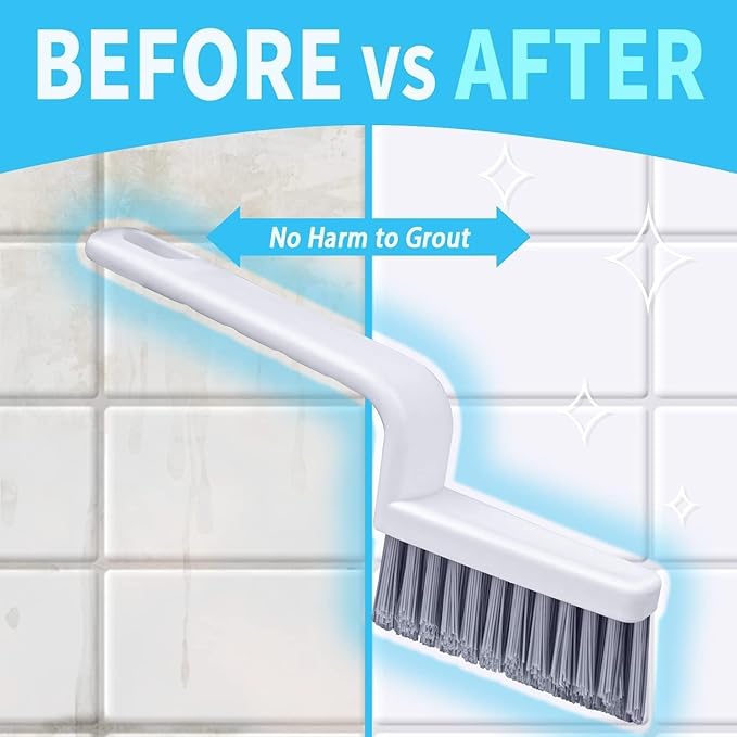 Grout Cleaner Brush, Hard Bristle Grout Cleaning Brushes Scrubber