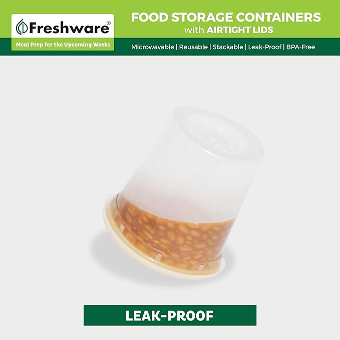 Freshware Food Storage Containers 24 oz Plastic Deli Containers