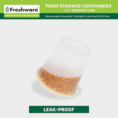 Freshware Food Storage Containers 24 oz Plastic Deli Containers
