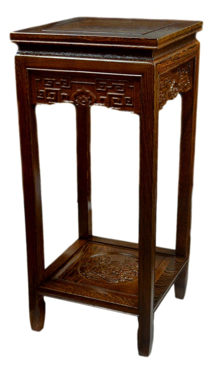 Festcool Rosewood Square Table, Planter Stand Plant Pot Display Stand Lamp Table (27") (Rosewood)