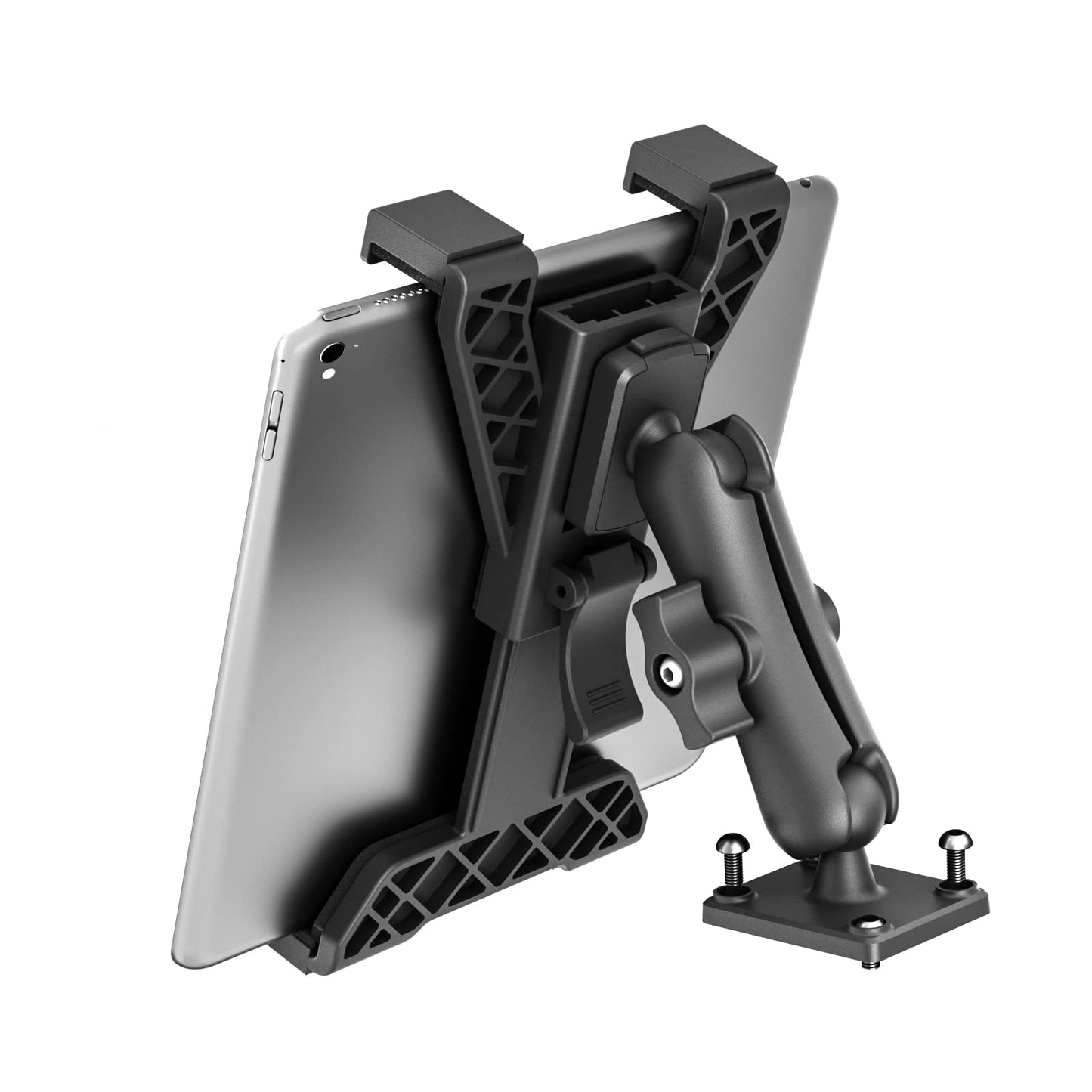 OHLPRO Heavy Duty Drill Base Tablet Holder Car Mount Dashboard for iPad/iPad mini Samsung Galaxy (All 7" - 11.5") Tablets, ipad Mount for Desks,Cars, Great for Wall, Truck, Commercial Vehicles Dash