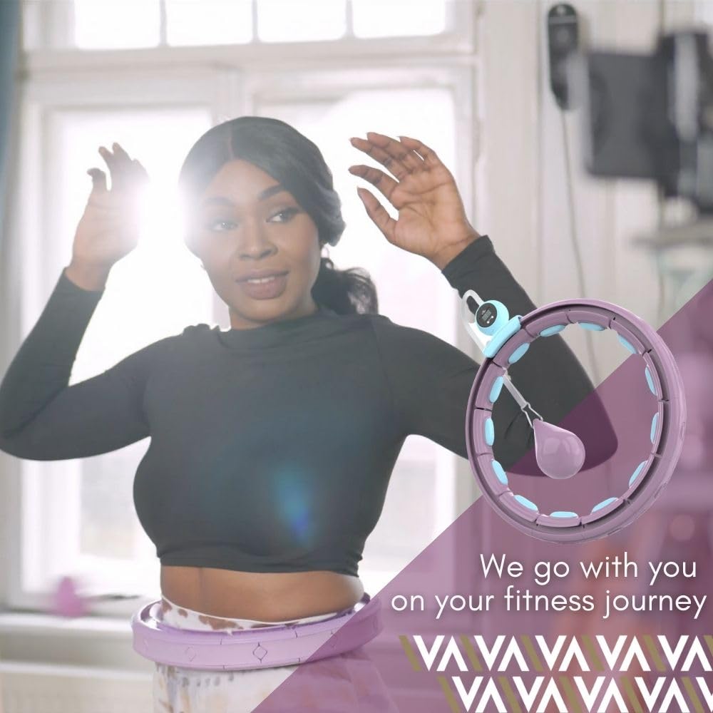 Swiss Activa+ Smart Hula Hoop S4.S XXL Extension Set - No Falling Hula Hoop - Hula Hoop 51 in - Fitness Hula Hoop with Weighted - Fitness Hoop Hula Hoop with Ball - Smart Hoola Hoop