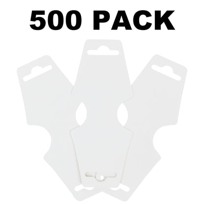 【500 Pack 】 Necklace and Jewelry Display Cards for Bracelets and Chokers- Easy and Simple for Displaying Your Jewelries - Bulk 500 Pack White