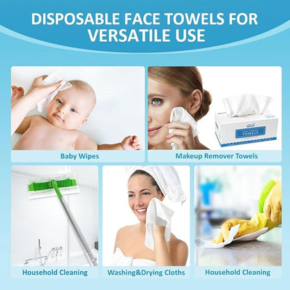 HOMEXCEL Face Towels, Disposable Face Towelette, Biodegradable Makeup Remover