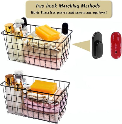 2 Pack【Extra Large】Hanging Kitchen Basket, Wire Storage Basket,