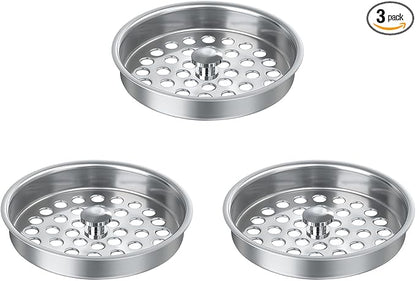 3 PCS Commercial Kitchen Sink Strainer Basket Replacement