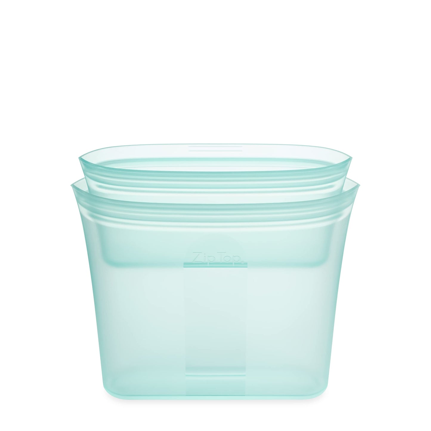 Zip Top Reusable Food Storage Bags | Medium Dish [Frost] | Silicone Meal Prep Container | Microwave, Dishwasher and Freezer Safe | Made in the USA