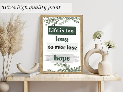 Induslyfe Framed Motivational Wall Art for Living room Bedroom Office Canvas Wall Art pictures for Classroom,Affirmations Inspirational Decor Olive Eucalyptus,Positive Quotes for Office Set of 6, 9x12
