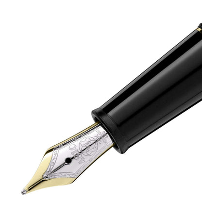 MONTBLANC 145-Meisterstuck Classique Platinum Fountain Pen, Medium Nib (106522)