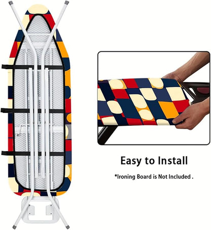 Nuxovilar Abstract Colorful Geometric Blocks Ironing Board Cover, This Cover