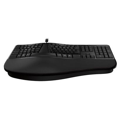 Incase Ergonomic Keyboard – Designed by Microsoft – Refined Ergonomic Design, Built-in Shortcuts Keys, Layered Palm Rest for Elevated Wrist Support, Integrated Number Pad – Black