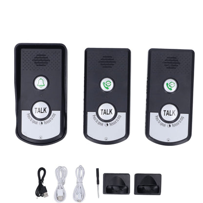 Intercoms Wireless for Home, 1500 Meters 2 Charging Methods Wireless Intercom System Long Range Wireless Doorbell Intercom Doorbell Intercomunicador for Home Security Intercom