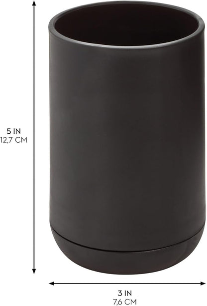 iDesign Toothbrush Holder for Normal Toothbrushes, Spin Brushes, and Toothpaste