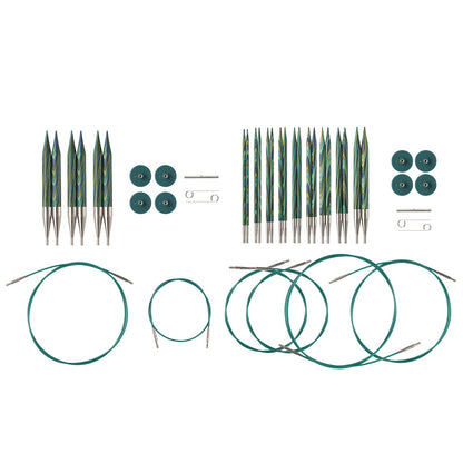 Knit Picks Interchangeable Knitting Needle Variety Pack - Sizes 4-11 and 13, 15, and 17 (Caspian)
