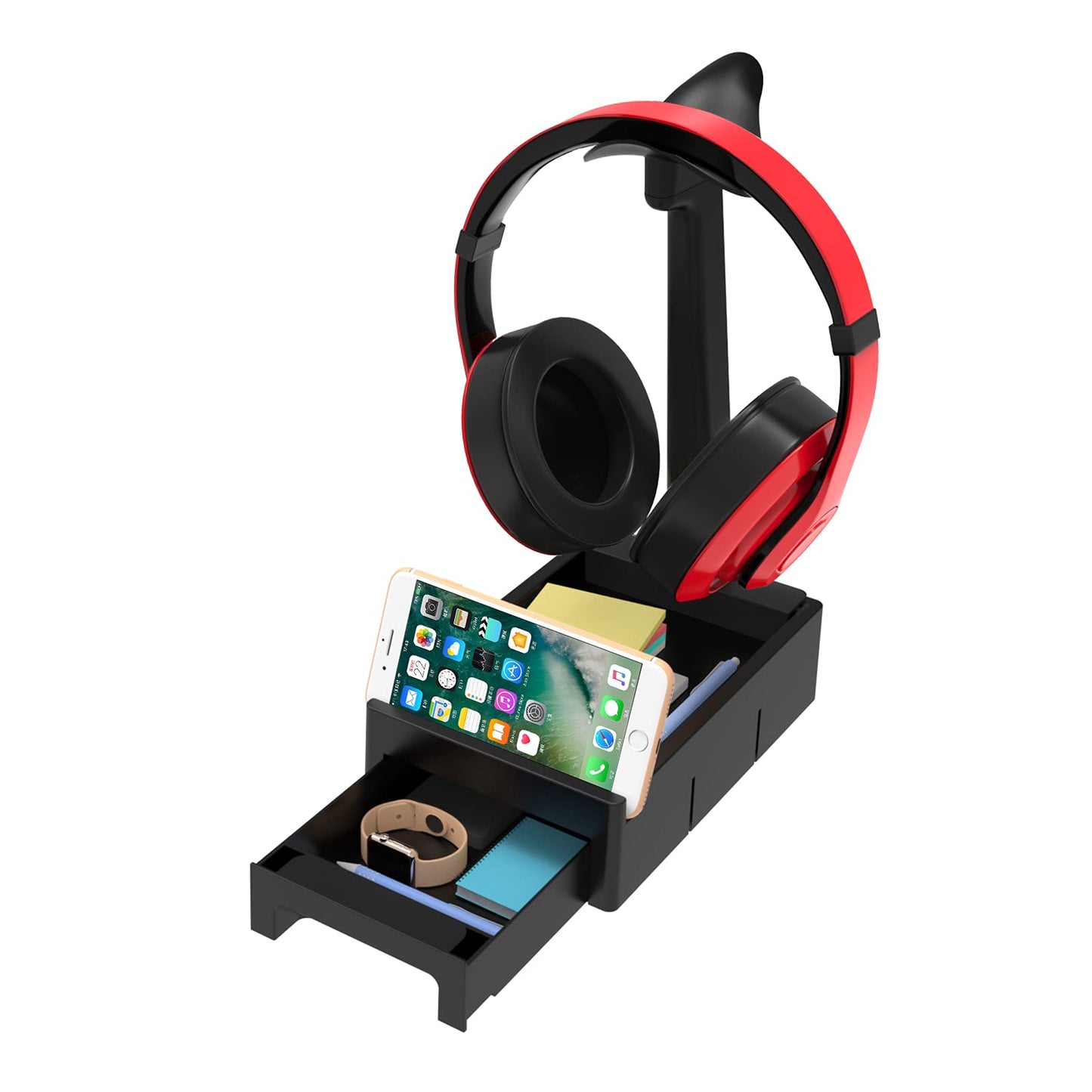 COOSKIN Headset Holder,Desktop Headphone Stand with Desk Storage Earphone Mount Headset Hanger Headphone Rack