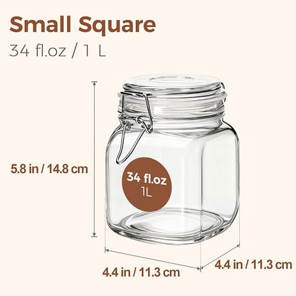 ComSaf Airtight Glass Canister Set of 3