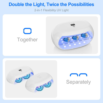 PUWANJILI UV Light for Resin,360° Ring Dual-Layer & Adjustable Time Setting (1/3/5min) UV Resin Light,56 LED High-Powered UV Lamp for Resin Curing,Fast Curing Lamp for Resin Molds,DIY Crafts Decor
