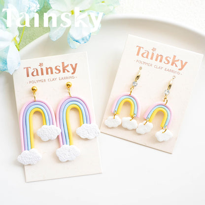 Tainsky Rainbow Guide Polymer Clay Tools, 8 Shapes Rainbow Shaper Polymer Clay Cutters, Rainbow Guide Earring Guide for Polymer Clay Earrings