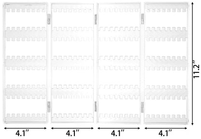 Sooyee Earring Holder Organizer, 256 Holes 5 Tiers 4 Doors Foldable Necklace Organizer Jewelry Holder, Acrylic Stud Earring Display Stands for Selling, Clear
