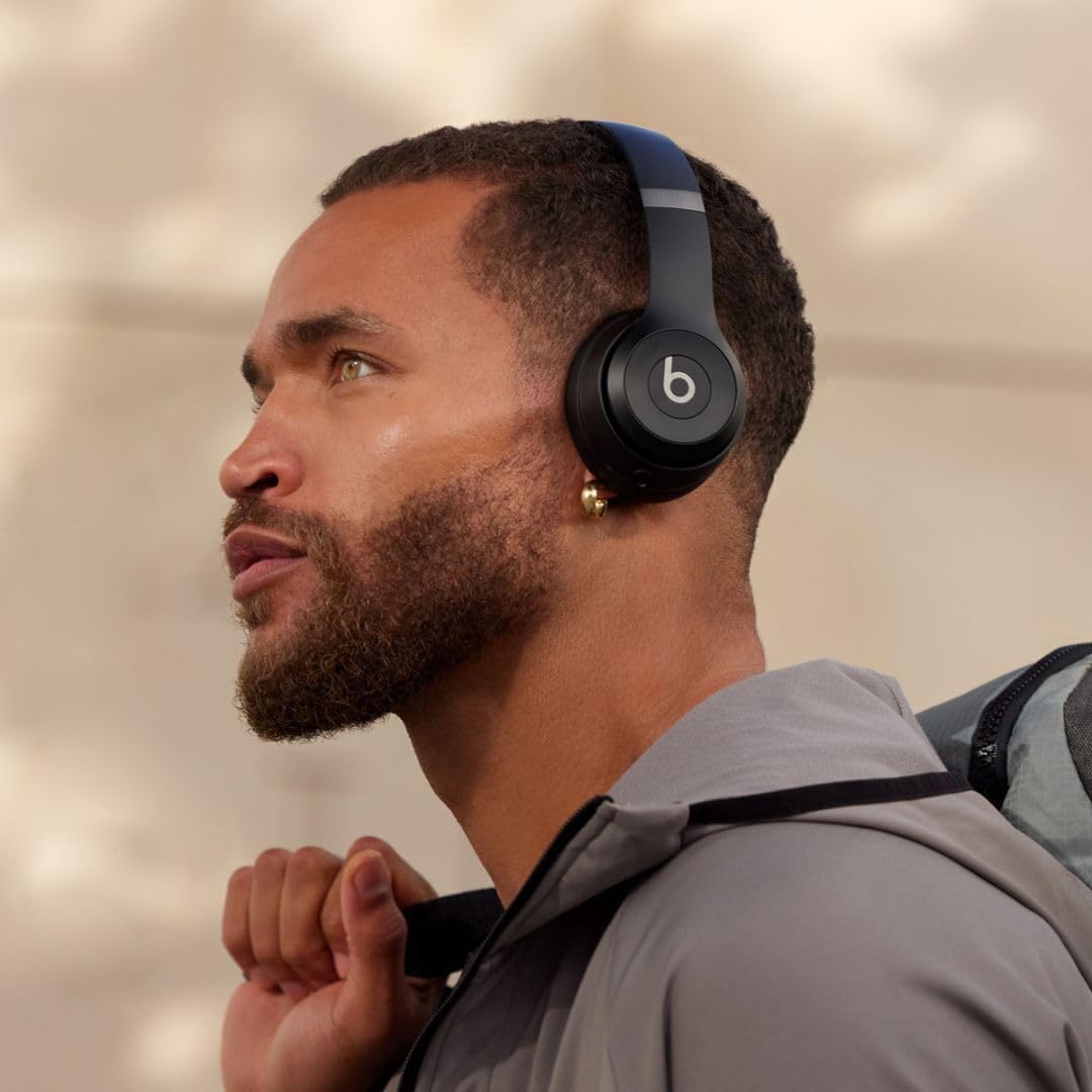 Beats Solo 4 - Wireless Bluetooth On-Ear Headphones, Apple & Android Compatible, Up to 50 Hours of Battery Life - Matte Black (Renewed)