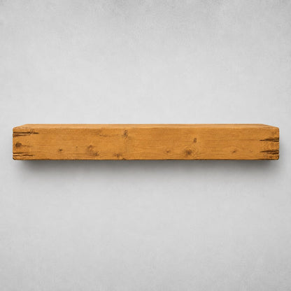 Urbandi Fireplace Mantel, Distressed, Rustic, Floating Shelf, Modern, Real Wood. (48Lx6Hx8D, Brown)