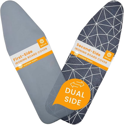 SAVUK Ironing Board Cover and Pad Dual Side X2 Lifetime Double Using Heavy Duty