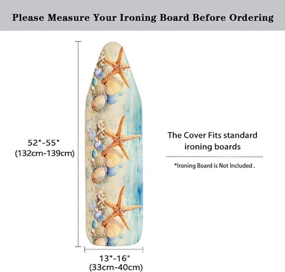 Sprowallow Starfish Shell Ironing Board Cover and Pad 54x15 Iron Board -15x 54