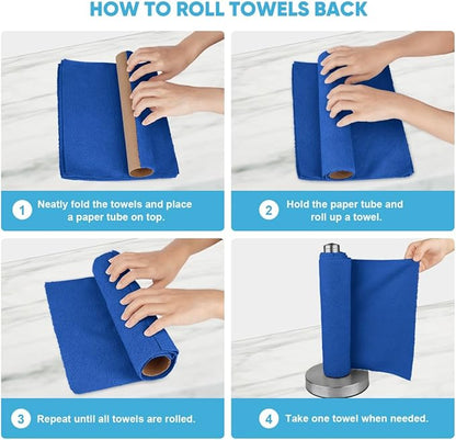AIDEA Microfiber Cleaning Cloth Roll, Reusable Paper Towels Tear Away Cloth