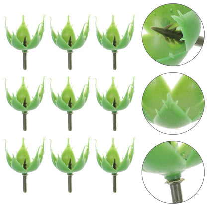 VOSAREA 100pcs Rose Calyx Blush Flowers Receptacle Artificial Flower Calyxes Flower Fake Calyx Floral Sepals Bouquet for DIY Craft Flower Arrangement