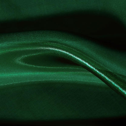 Forest Green See Through Fabric, 5 Yard Organza Fabric, Silky Glitter Translucent 44" Wide Tulle Material for Wedding Dresses Fashion DIY Crafts Party Event Decorations